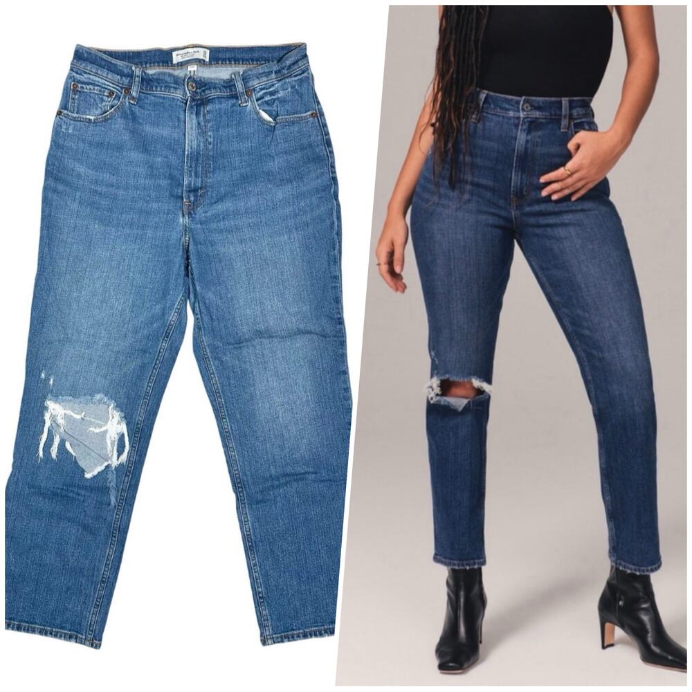 A&F | Women | The Ankle Straight Ultra High Rise Curve Love Denim Jeans | Sz 31